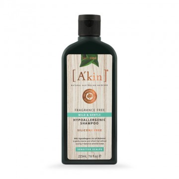 A'kin Fragrance Free Mild & Gentle Shampoo 225ml  Akin爱茵（无硅油）不含香料温和洗发水香波225毫升