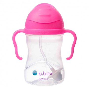 Bbox 婴幼儿重力球吸管杯（荧光粉）pink pom 240ml