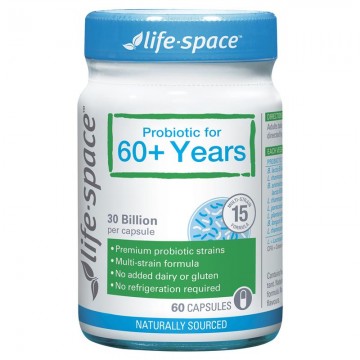 Life Space Probiotic For 60+ Years 60岁以上老年益生菌老人益生菌 LifeSpace 60 Capsules