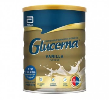 Glucerna Triple Care Milk Powder Vanilla 850g 雅培怡保康无糖糖尿病人专用三重护理奶粉香草味