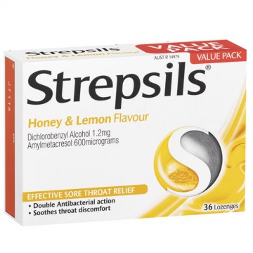 Strepsils润喉糖蜂蜜柠檬味36粒 