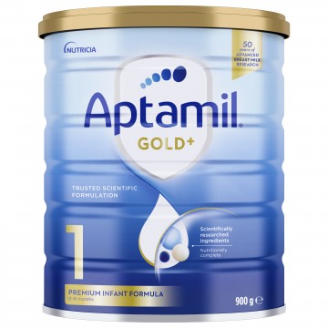 NK1 [新包装]Aptamil Gold+ 爱他美 金装版婴儿奶粉 1段 0-6个月 900g