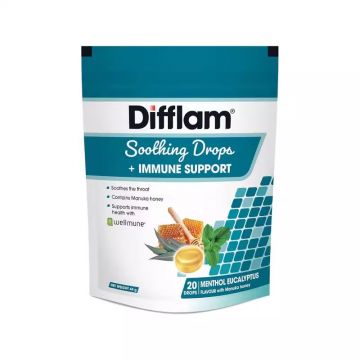 Difflam舒缓喉咙滴剂 + 免疫支持 薄荷醇桉树  20滴 