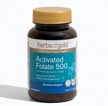 Herbs of Gold Folate 500 活性叶酸60粒   